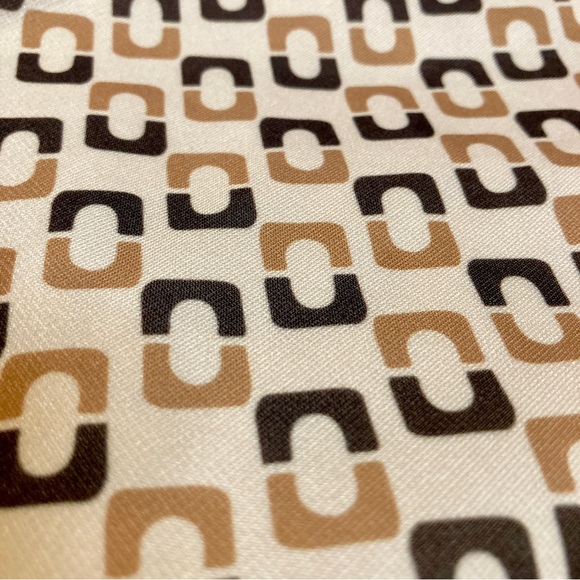 SHEIN Brown & Tan Deep-V Sleeveless Mini Dress With Front Slit - Size 6 - Picture 6 of 9